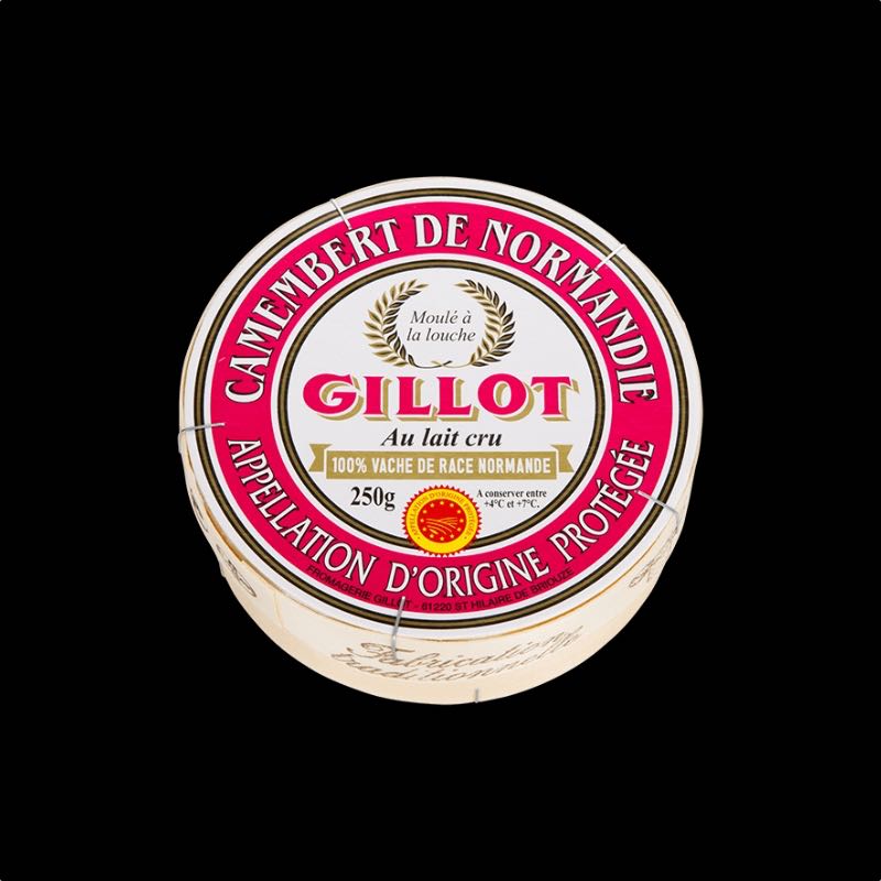 Camembert de Normandie AOP GILLOT Mauve lait cru 1/2 Affiné x 12