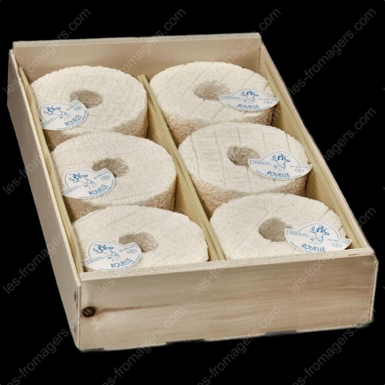 Fromage de chÃ¨vre Rouelle blanche 250 g LE PIC en cagette bois