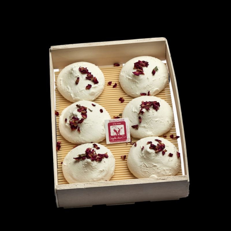 cagette fromage meringue à la rose