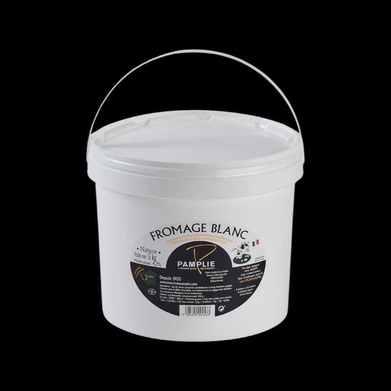 Fromage blanc lait entier seau 5 kg