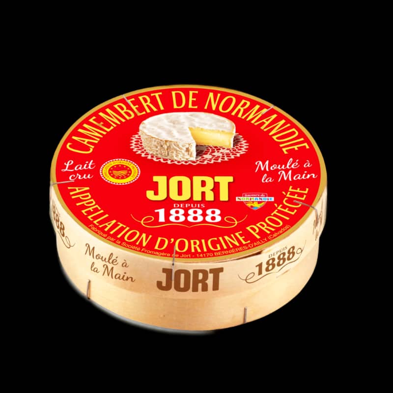 Emballage Camembert JORT Etiquette rouge AOP