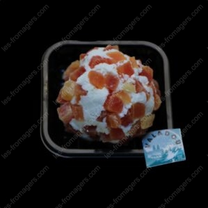 Fromage de chèvre Valadou enrobeÌ papaye 140 g