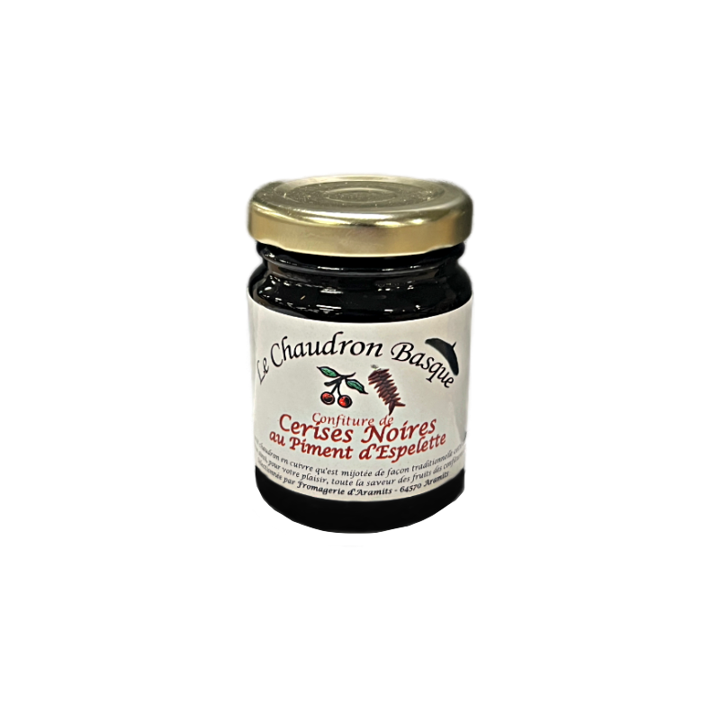 Confiture de cerises noires et piment d'Espelette 120g x 12