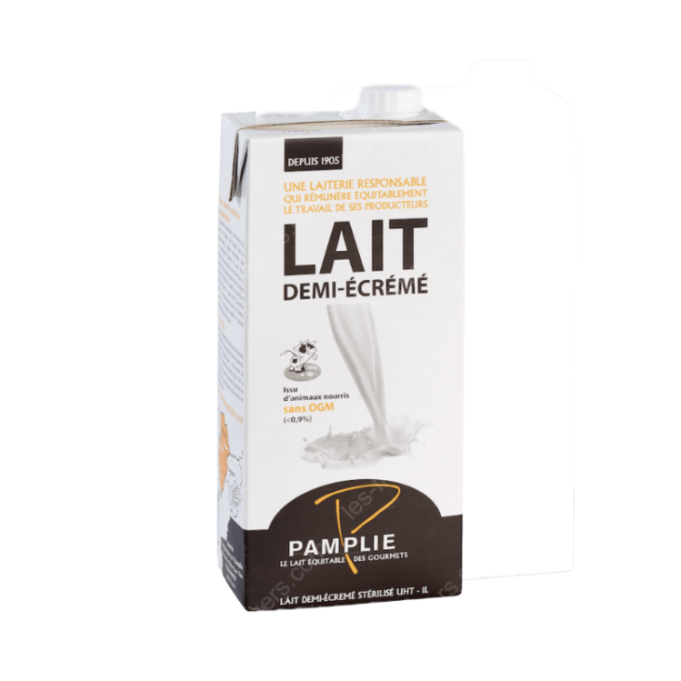 un pack de Lait Pamplie demi-écrémé